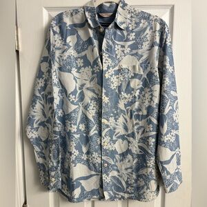 Tommy Bahama Floral Long Sleeve Button-Up Shirt, Small